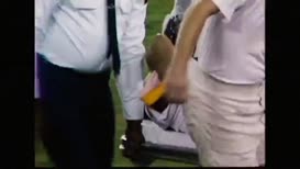 Clip of quote: never played another down of football.
