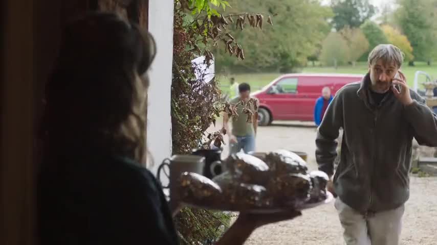 Clip of quote: - Bacon roll? - Oh, yeah, lovely, thank you.