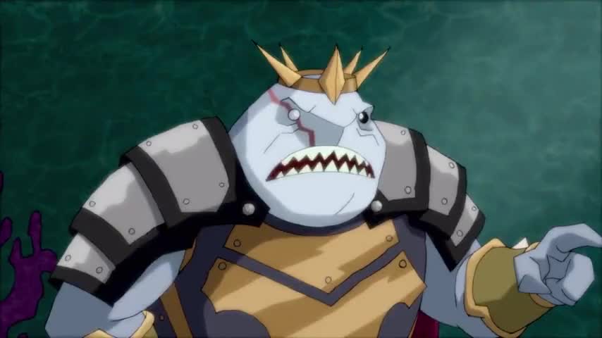 Clip of quote: [young shark struggling, grunting]