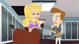 Clip of quote: I've got the legs of a bull and the body of me.