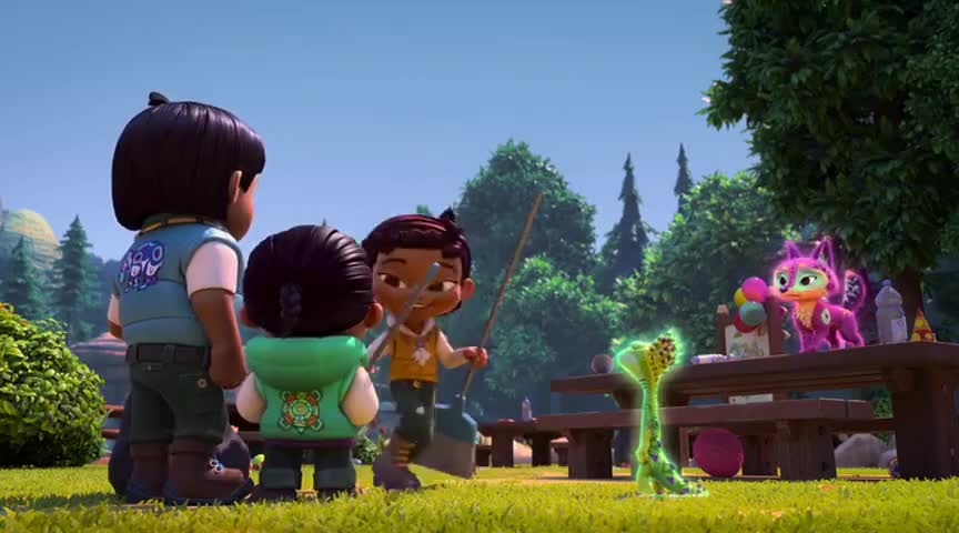 Clip of quote: You two, sweep up. I will take out the trash.