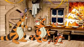 Clip of quote: ROO: Yeah! POOH: Hoo-hoo-hoo-hoo-hoo!