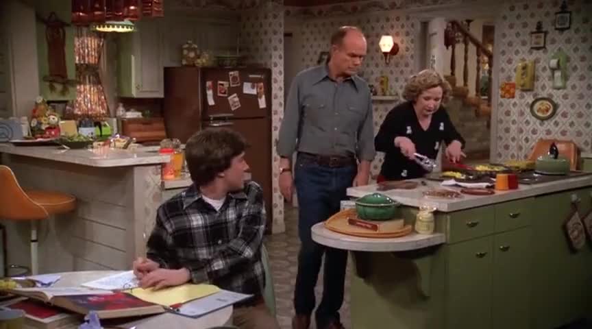 Clip of quote: Hey, Dad, I was thinking of spending tonight and tomorrow over at Fez's.