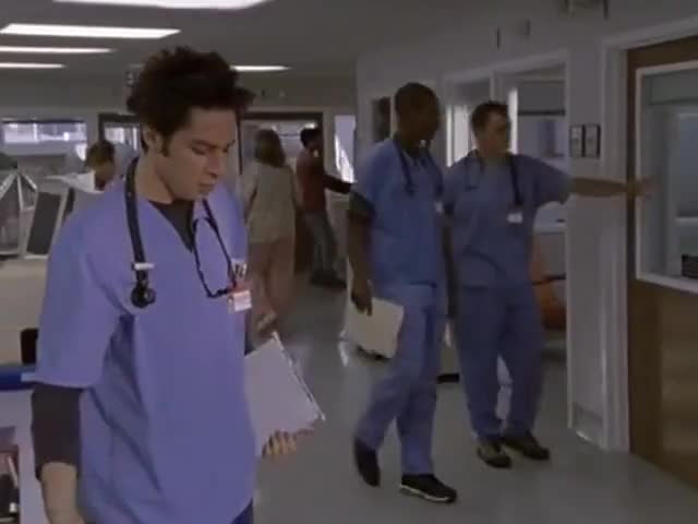 Clip of quote: - Watch where you're walking! - You watch where you're walking.