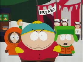 Clip of quote: - You suck Cartman. - I'd like to see you do better.