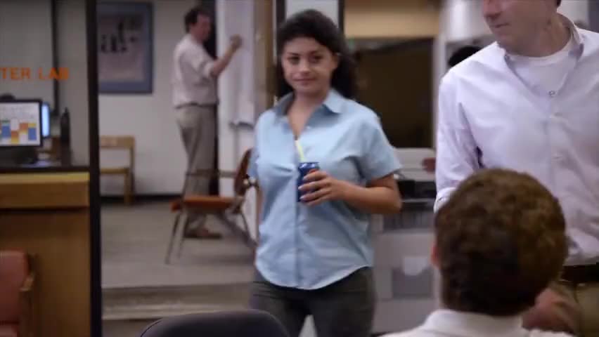 Clip of quote: - Hi. - Hey.