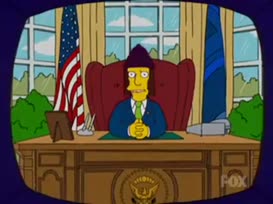 Clip of quote: If you're lame enough to vote, vote for me.