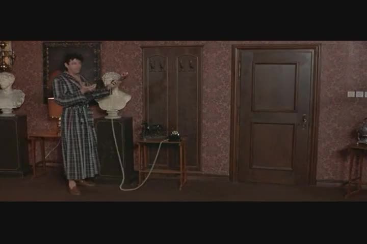 Clip of quote: - Thank you. - Why didn't you say, "Who is it?"