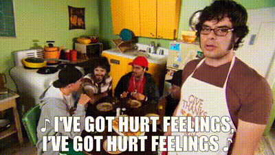 YARN ♪ I've got hurt feelings, I've got hurt feelings ♪ The Flight of the Conchords (2005) - S02E03 Music Video clips by quotes 304684de 紗