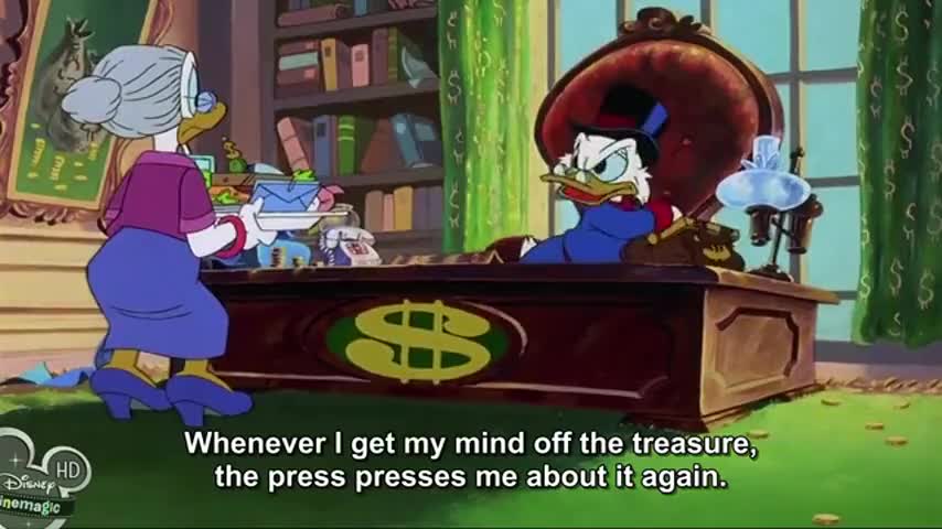 Clip of quote: - I have some news to cheer you up. - What's that?