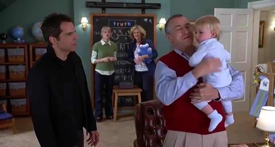 Clip of quote: So cute. Hey, can I hold him?