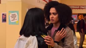 Clip of quote: -Um, were you going for a hug or a kiss? -I don't know. What were you doing?