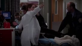 Clip of quote: Okay, I need a gurney. Trauma room is in there.