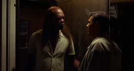Clip of quote: - You lookin' to get shot? - I thought you might be asleep.