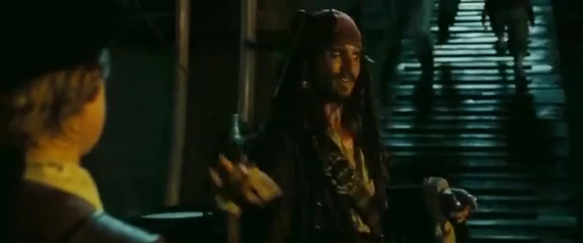 Clip of quote: - I happen to have no dress in my cabin. - Jack.