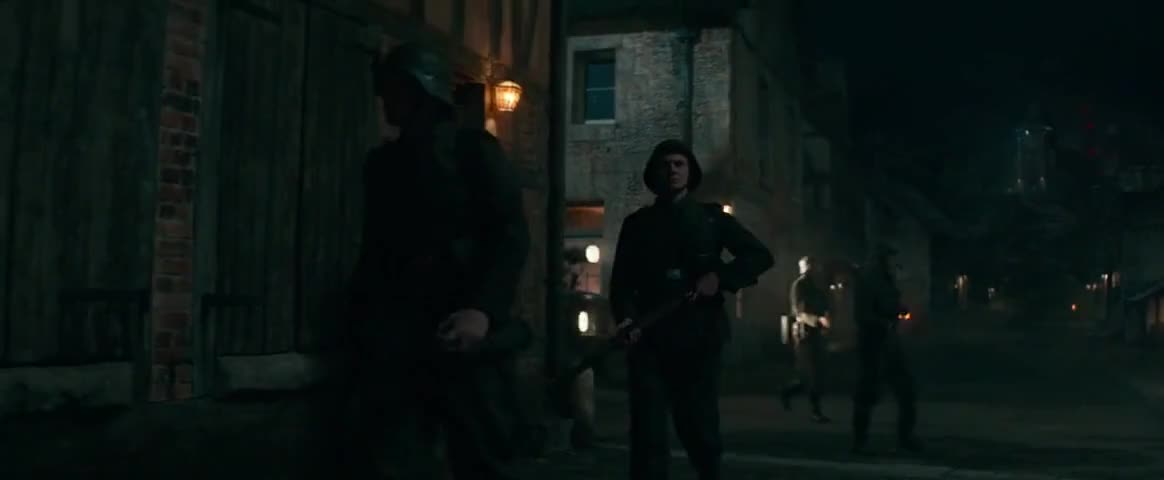Clip of quote: (SOLDIERS SHOUTING INDISTINCTLY)