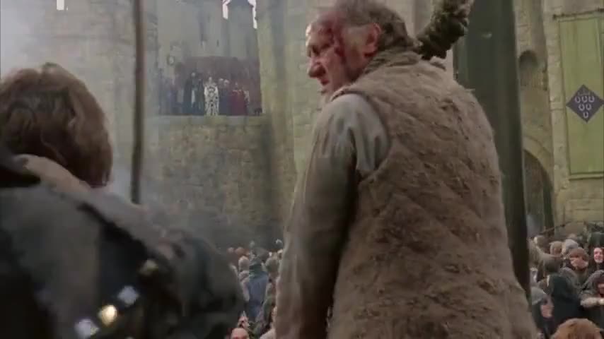 Clip of quote: - Leave him! He's only a boy. - Shut up!