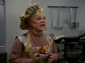 Clip of quote: Uh-uh, Captain, l'm serving lunch in less than two hours.