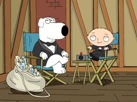 Clip of quote: - Hi, I'm Brian Griffin. - I'm Stewart.