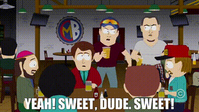 YARN | - Yeah! Sweet, dude. - Sweet! | South Park (1997) - S19E01