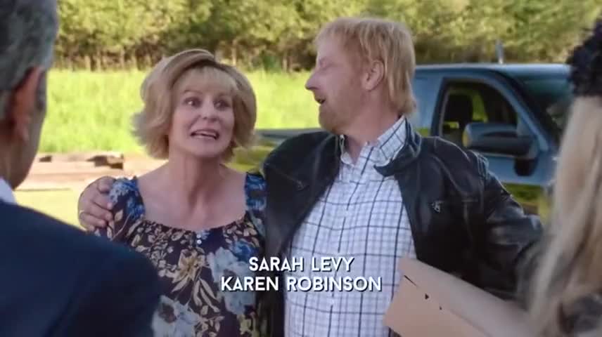 Clip of quote: celebrating your big "Sunrise Bay" news.