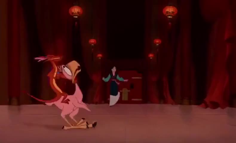 Clip of quote: (BIRD SQUAWKING) MUSHU: so what's the plan