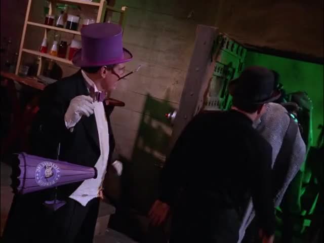 Clip of quote: Why do we have to put it in the safe, Pengy?