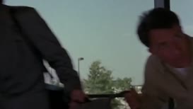 Clip of quote: - Uh-oh. There's an airplane out there. - And everybody's boarding. Let's go.