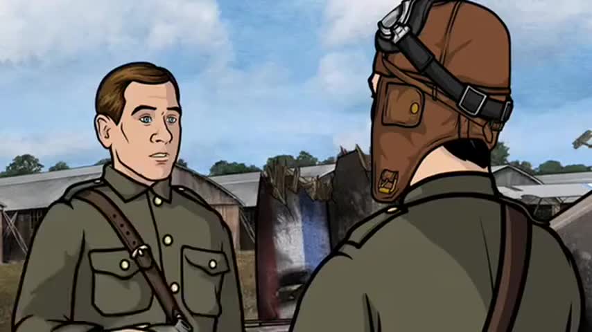 Clip of quote: - Thank God you're all right, sir. - God and my twin Vickers, Woodhouse.