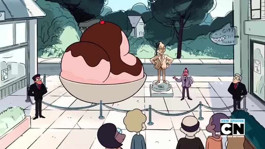 [crowd gasping] Yes, let's all scream... for ice cream.