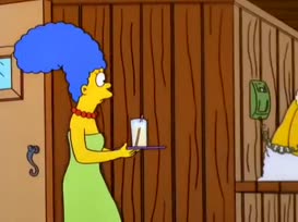 Clip of quote: - Homer, who are you calling?. - Everybody! I found Burnsie's address book.