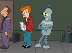 Clip of quote: Whoa. A real-live robot.