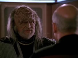 Clip of quote: Worf's discommendation makes that very awkward.