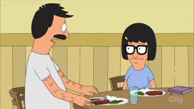 Clip of quote: Like here, under my food... ugh.