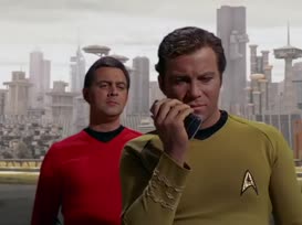Clip of quote: Check circuits for malfunctions. Kirk out.