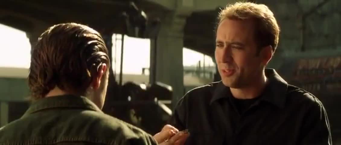 Clip of quote: Hey, everybody. Εverybody, inside here. Let's go.