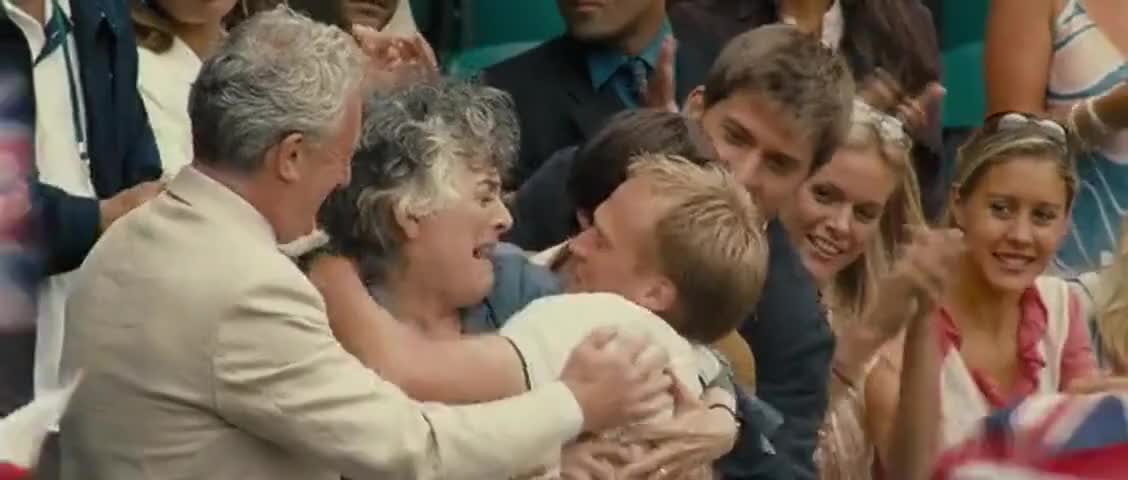 Clip of quote: Can I retire now, Mum! Certainly not!