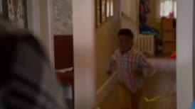 Clip of quote: -Dom! -Hey, little man, what's happening?