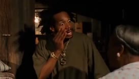 Clip of quote: Ain’t no birthdays in HEAVEN! I’m trying to help you.