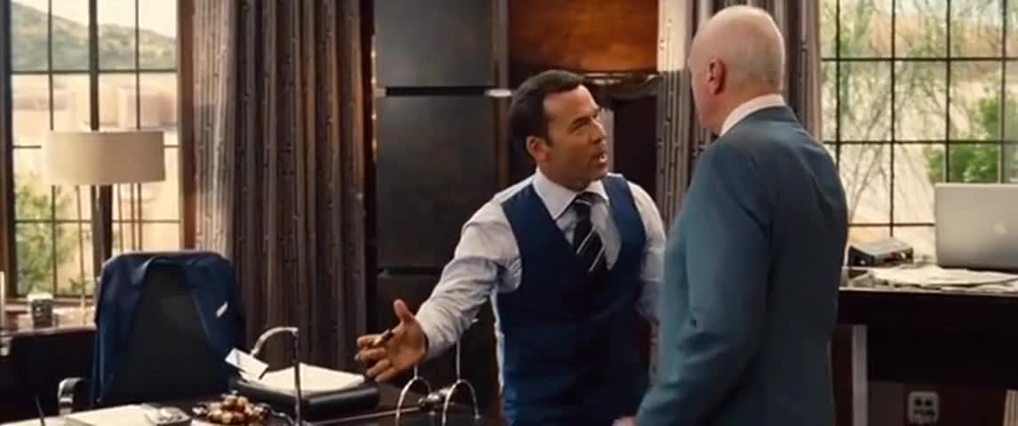 Clip of quote: This idiot's father owns half the fucking negative, and you know it.