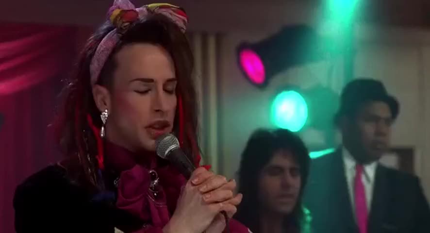 Clip of quote: -Sit down! -You suck!