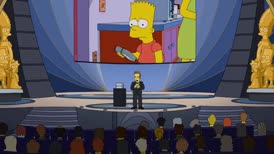 Clip of quote: Okay, the simpsons series finale! [chuckles]
