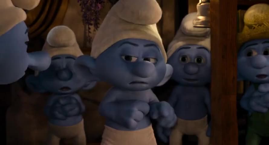Clip of quote: That's not a very smurfy attitude, Grouchy.