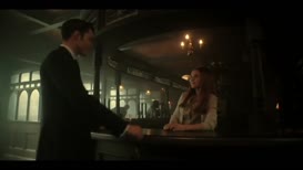 Clip of quote: Pint of best and a double gin, please.Alfie.