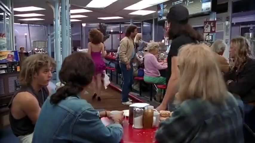 Clip of quote: Are you mental? We broke up. Get the net!