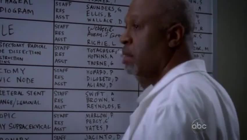 Clip of quote: -You're--you're taking dr. Bailey's whipple? -Is that a problem?