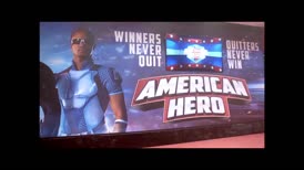 Clip of quote: and setting his sights on American Hero.