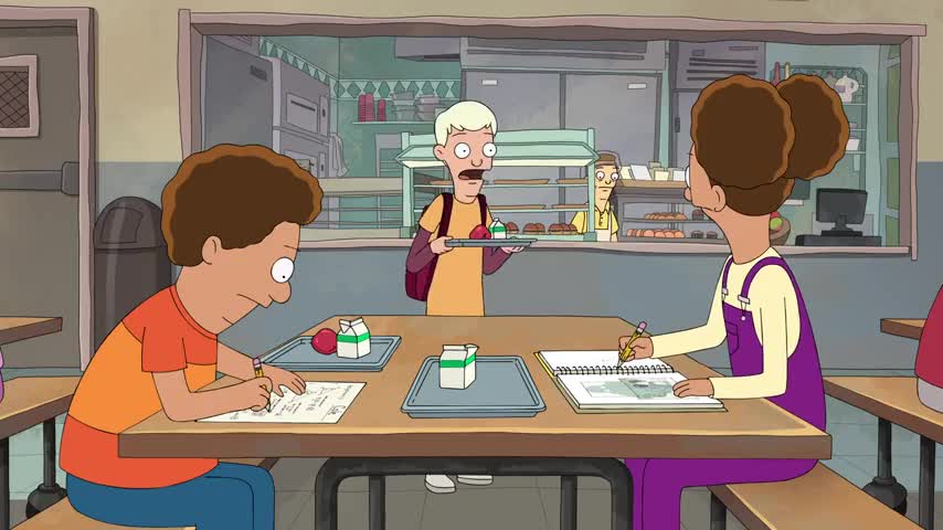 Clip of quote: - Never mind, I can't be funny like you. - [groans]