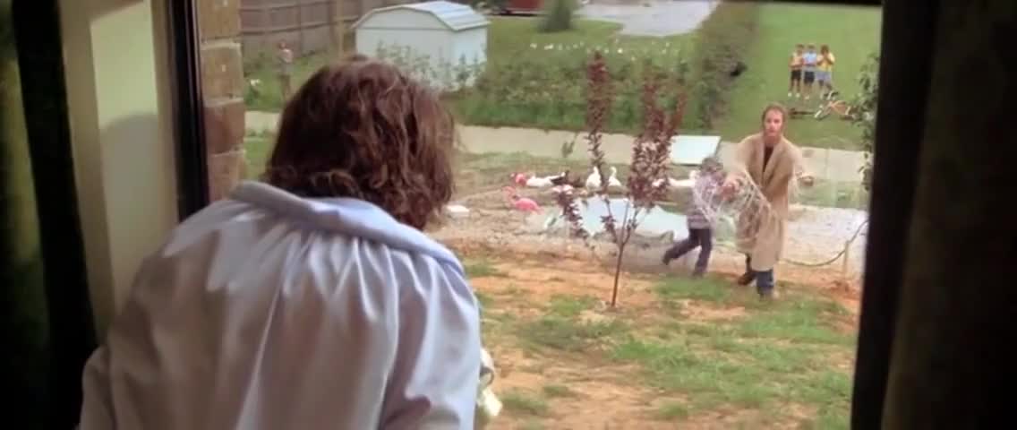 Clip of quote: He's putting it back, Mrs. Harris.
