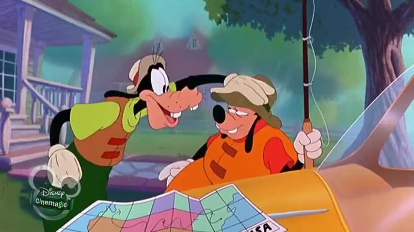 Clip of quote: - Gettin' there is half the fun. - Put the map away, Dad.